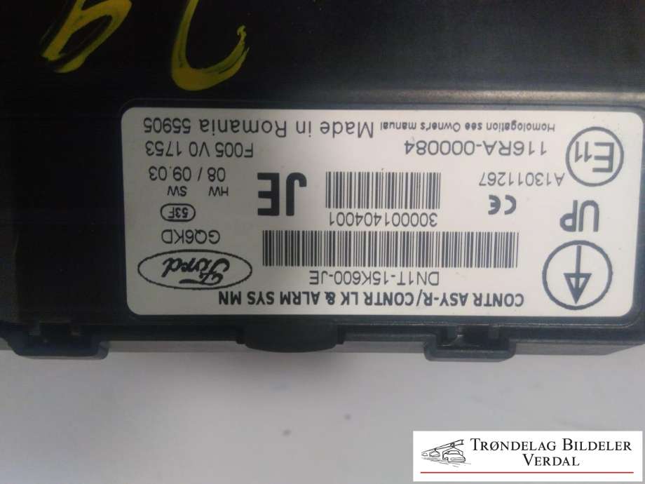 Styreenhet diverse til Ford Transit Courier 2014-2018 (Type I, Fase 1) (DN1T15K600JE|)