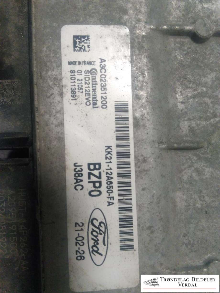 Styreenhet motor til Ford Transit Custom 2013-2023 (Type I)  (KK2112A650FA|)