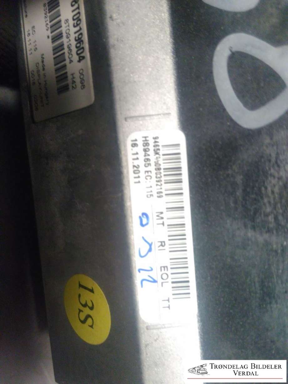 Bilstereo navigasjon skjerm til Audi A4, Allroad 2009-2016 (Type I) (B8) (B8) (8T0919604|)