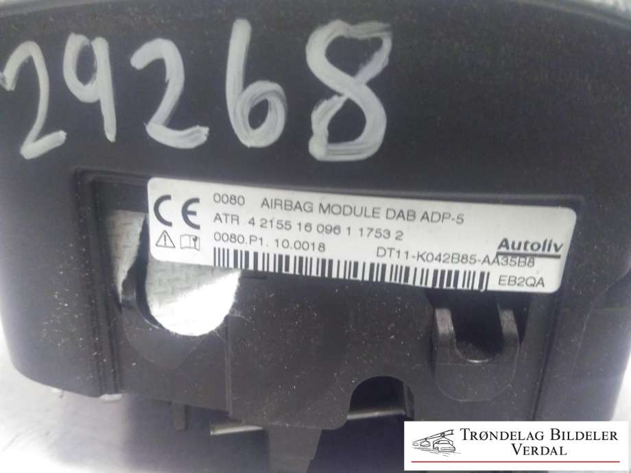 Airbag rattpute til Ford Transit Connect 2013-2018 Type II, Fase 1 (DT11K042B85AA35B8|)