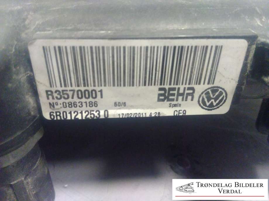 Radiator (manuell gir) til Škoda Fabia 2010-2014 (Type II, Fase 2)  (R3570001|6R01212530|)