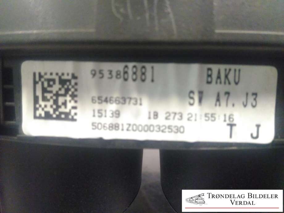 Instrumentpanel til Opel Mokka 2012-2016 (Type I, Fase 1)  (95386881|654663731|)