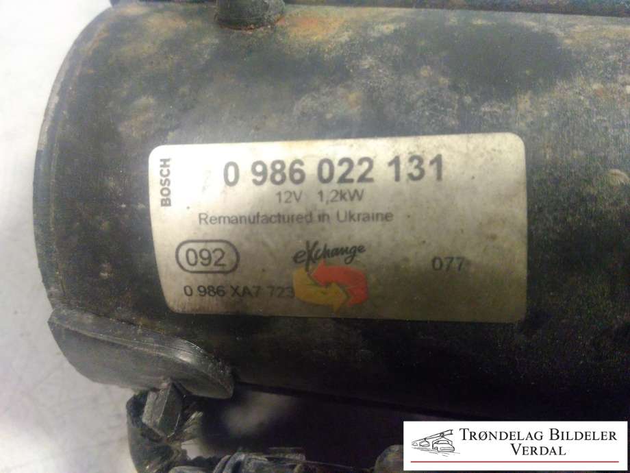Starter diesel til Ford Transit Connect 2013-2018 Type II, Fase 1 (0986022131|)