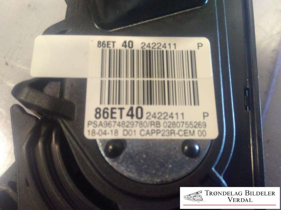 Pedal gass til Toyota Proace 2016-->> (Type II)  (9674829780|)