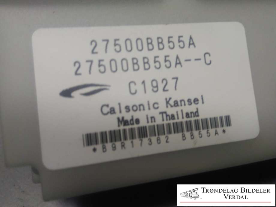 Varmeapparat betjening til Nissan Qashqai 2010-2014 (Type I, Fase 2)  (27500BB55A|)