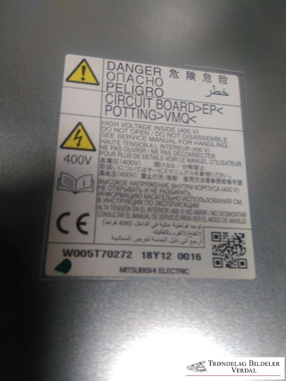 Batterilader (OBC - On Board Charger) til Mitsubishi Outlander 2015-->> (Type III, Fase 2)  (W005T70272|8524A343|)