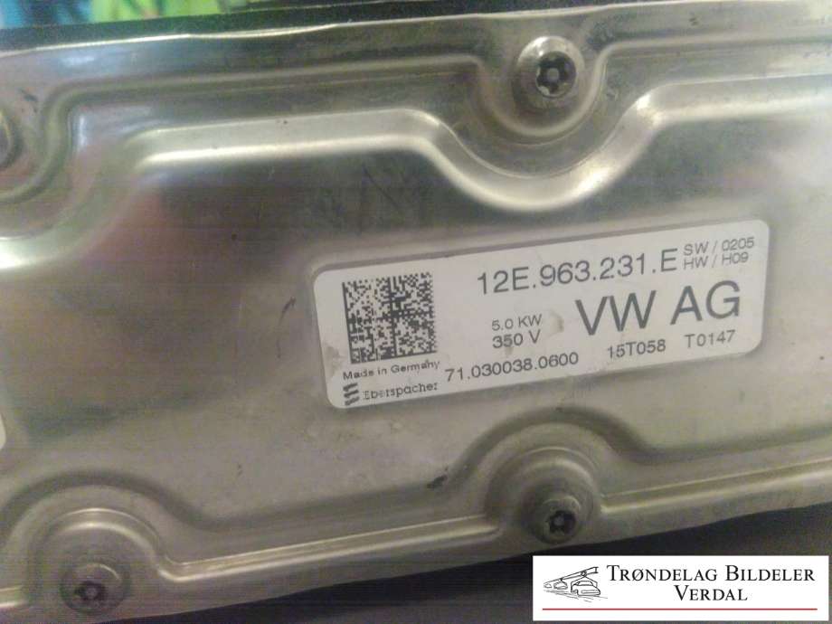 Motorvarmer elektrisk til VW e-Golf 2014-2017 (Fase 1)  (5QE819013P|)