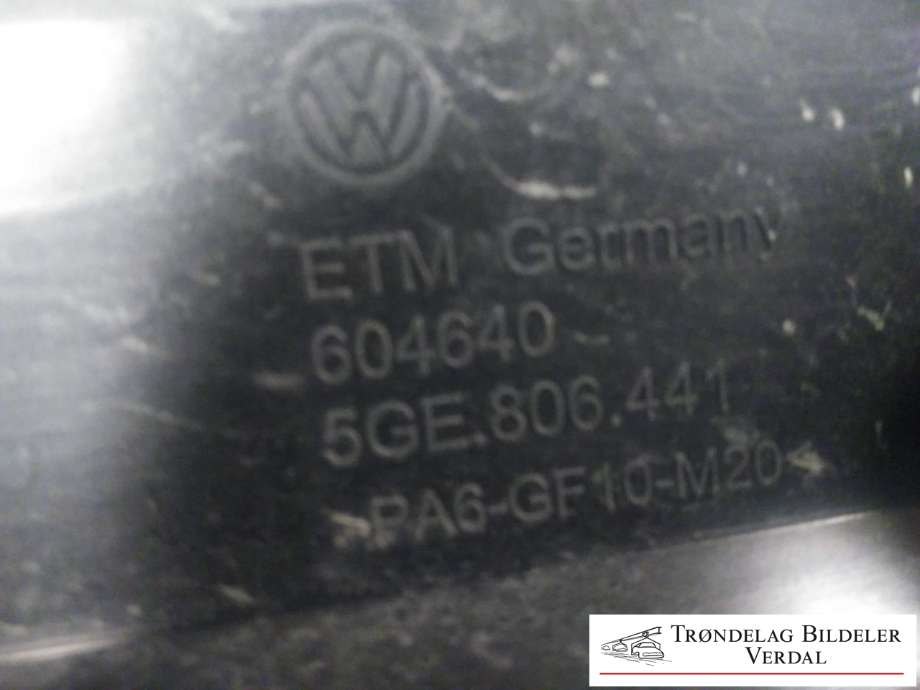 Motordeksel over motor til VW e-Golf 2014-2017 (Fase 1) (5GE806441|)