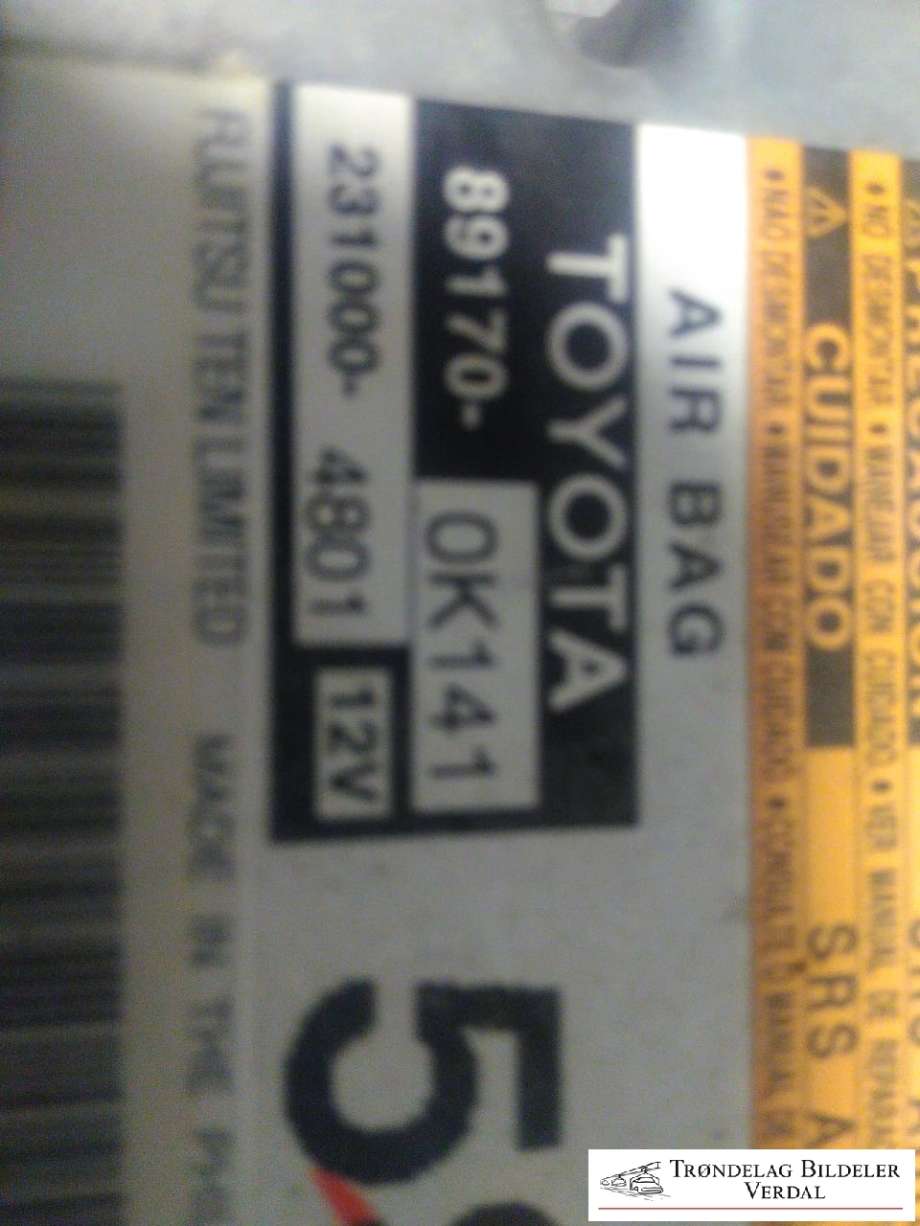 Airbag elektronikk til Toyota Hilux 2006-2011  (89170OK141|)