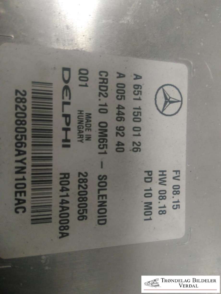 Styreenhet motor til Mercedes E-Klasse 2009-2013 (Fase 1) (W212) (W212) (A6511500126|A0054459240|)