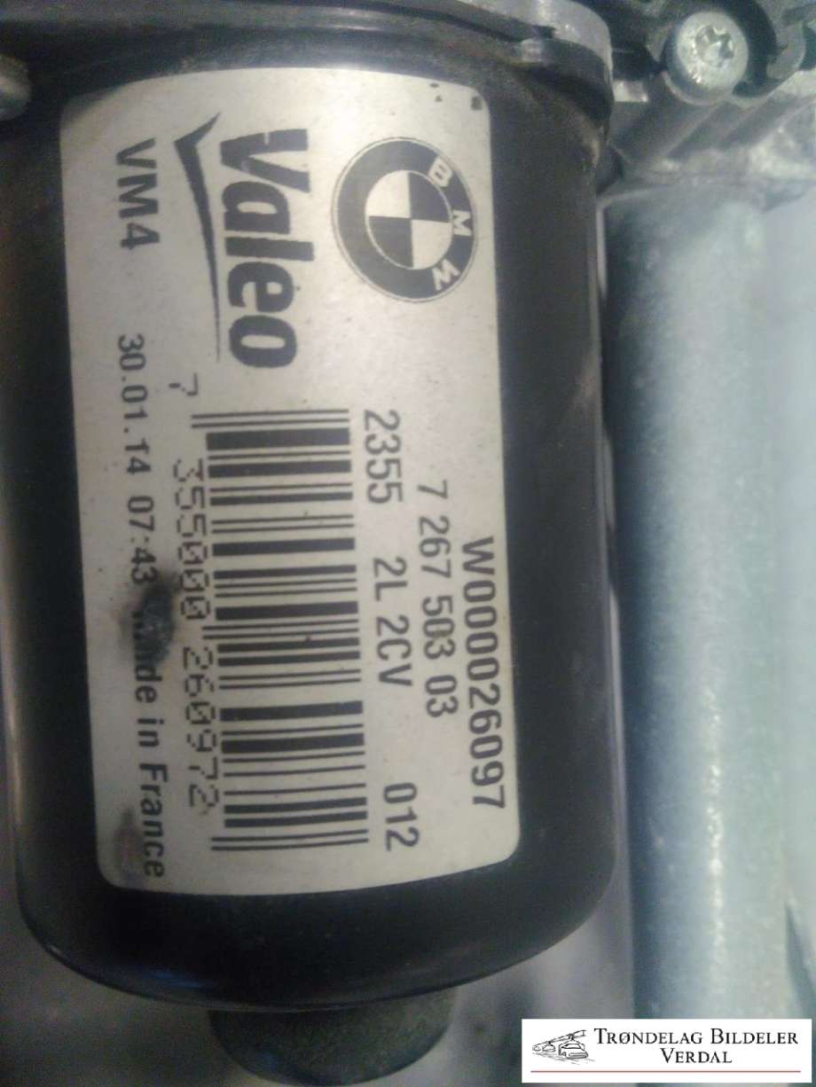 Viskermotor frontrute komplett m/overføring til BMW 3-Serie 2012-2018 (F30/F31/F34) (F30/F31/F34) (W000026097|726750303|)
