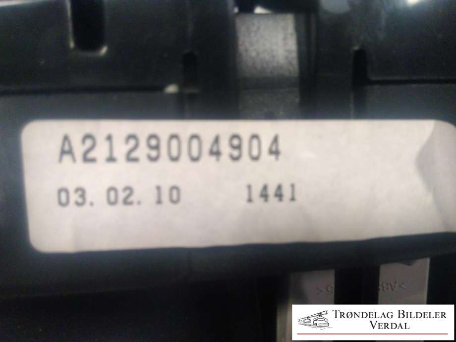 Instrumentpanel til Mercedes E-Klasse 2009-2013 (Fase 1) (W212) (W212) (A2129004904 ZGS|)