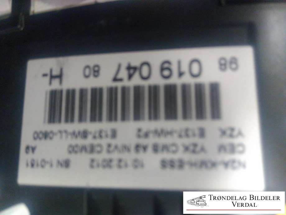 Instrumentpanel til Peugeot 208 2012-2019 (Type I)  (9801904780H|)