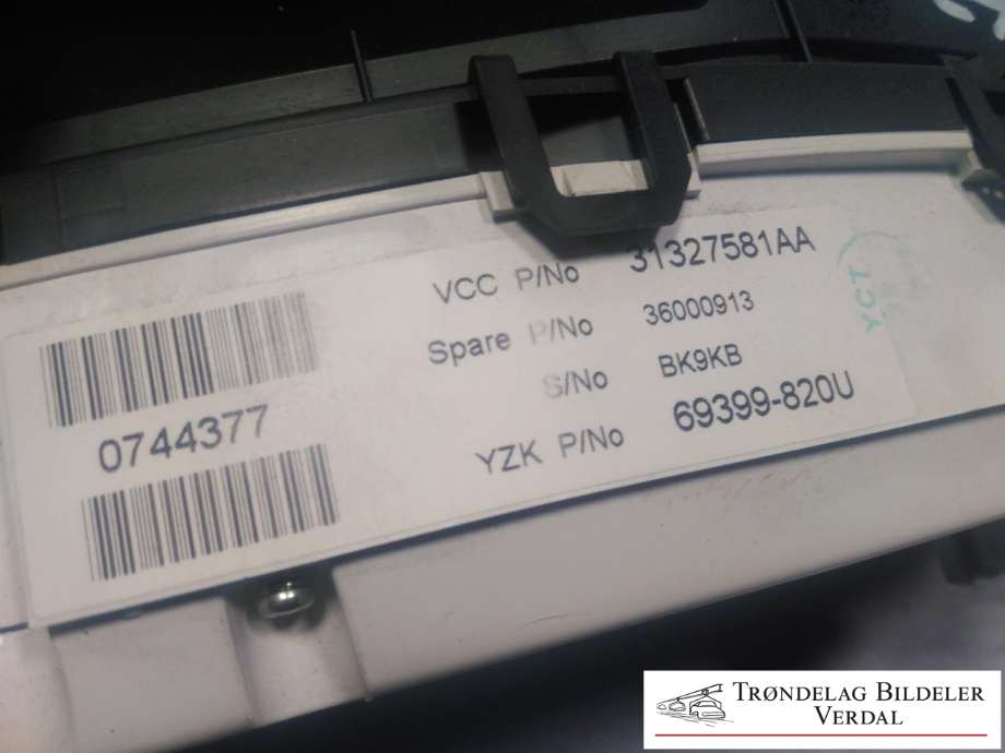 Instrumentpanel til Volvo V60 2010-2013 (Type I, Fase 1) (31327581AA|)