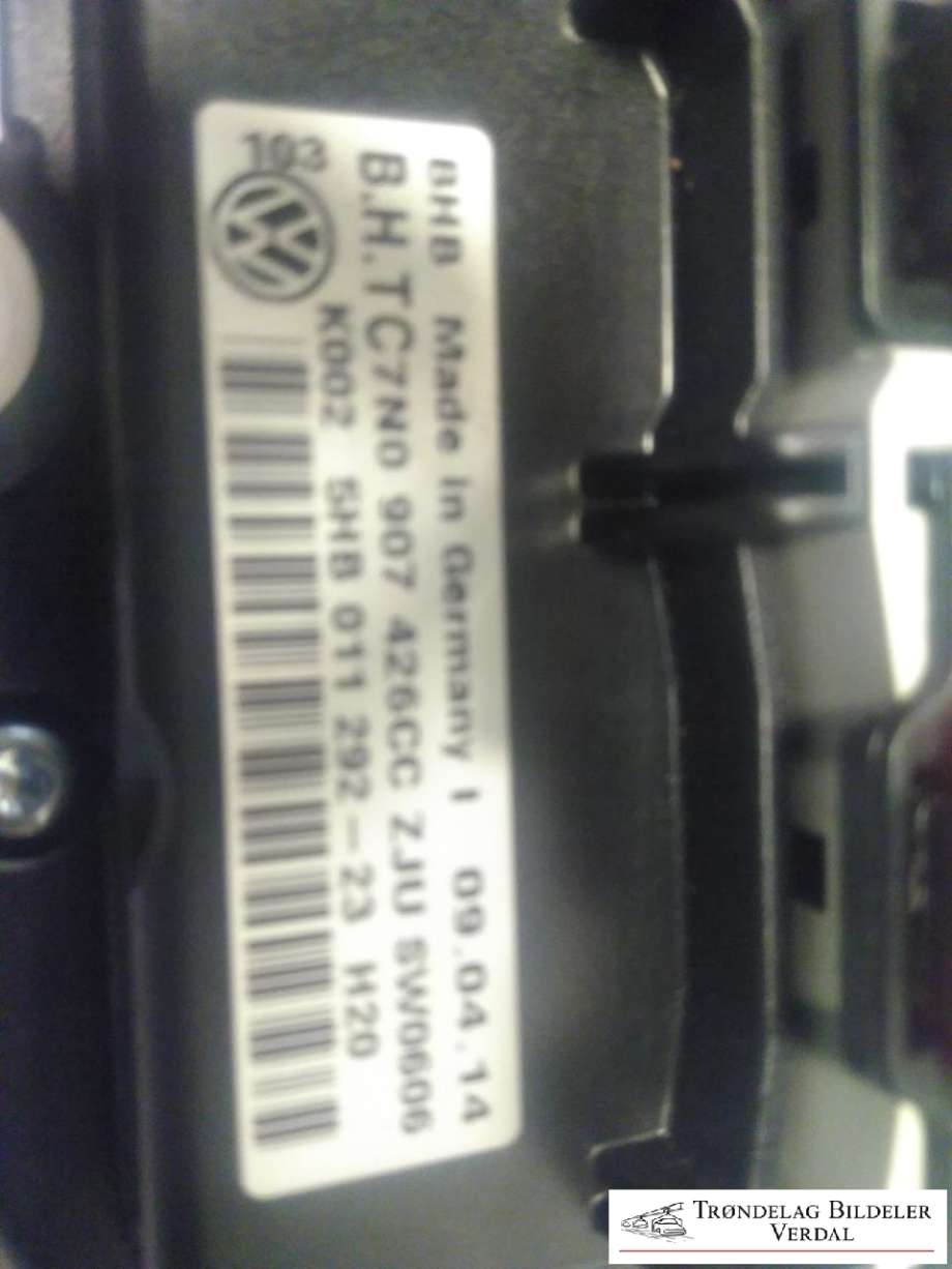 Varmeapparat betjening til VW Caddy 2010-2015 (Type III, Fase 2)  (5HB01129223|)