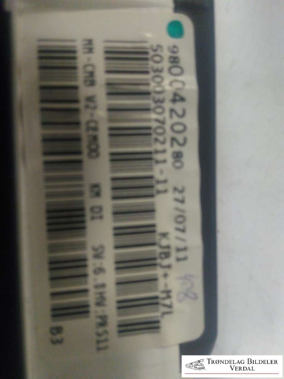 Instrumentpanel til Peugeot 508 2011-2014 (Type I, Fase 1)  (9800420280|)