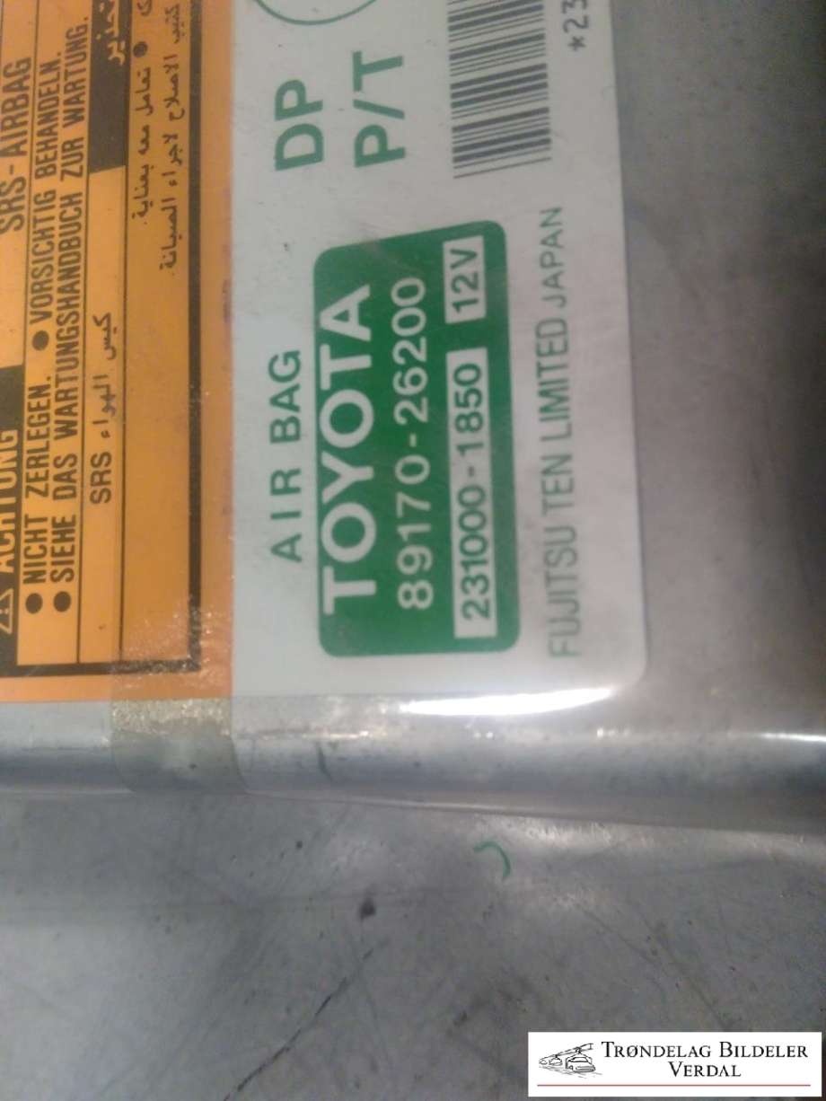 Airbag elektronikk til Toyota Hiace 2007-2012 (Fase 3)  (8917026200|)