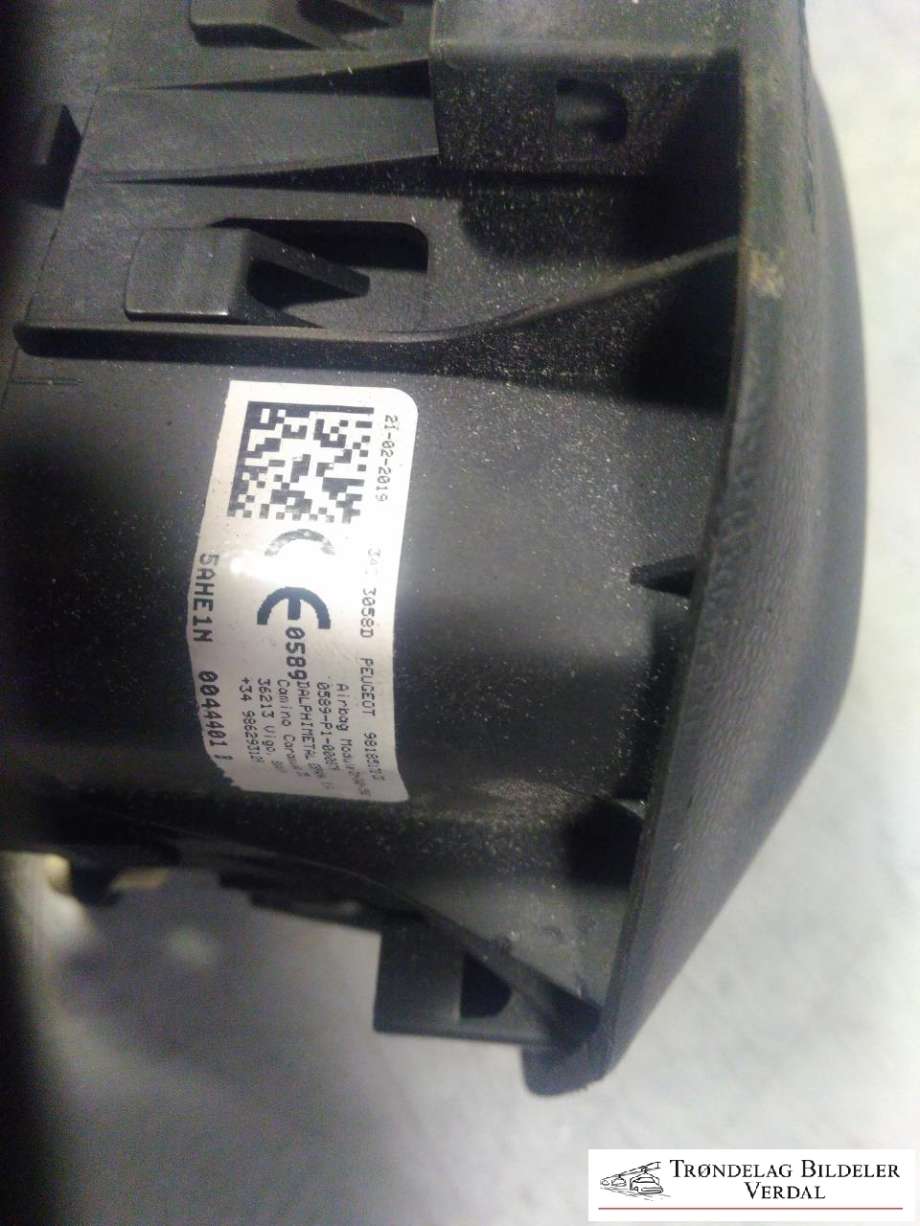 Airbag rattpute til Peugeot Partner 2019-->> (Type III)  (98185172ZD|)