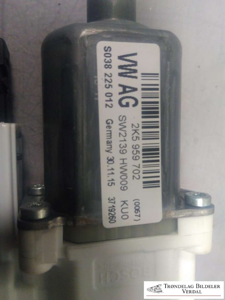 Ruteheis, kun motor, høyre foran til VW Caddy 2015-2020 (Type III, Fase 3)  (2K5959702|5K0959792|0130822509)