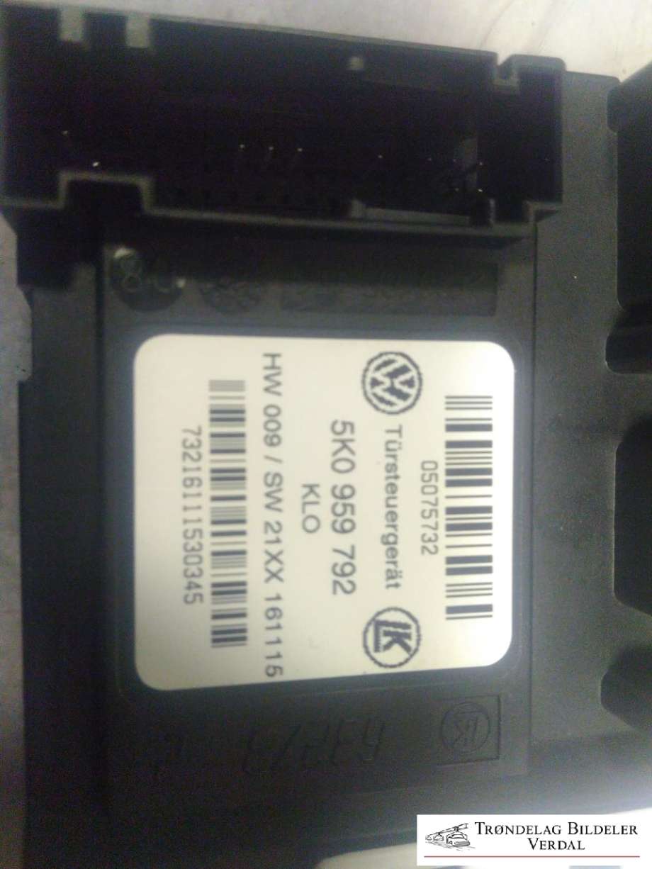 Ruteheis, kun motor, høyre foran til VW Caddy 2015-2020 (Type III, Fase 3)  (2K5959702|5K0959792|0130822509)
