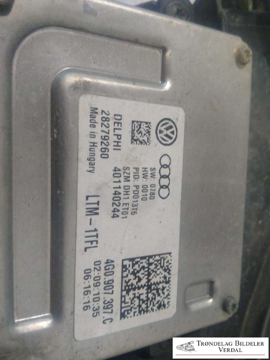 Frontlykt venstre xenon til Audi A7 2010-2014 (Type I, Fase 1) (4G8941003AG|4G0907397C|8KO941597C)