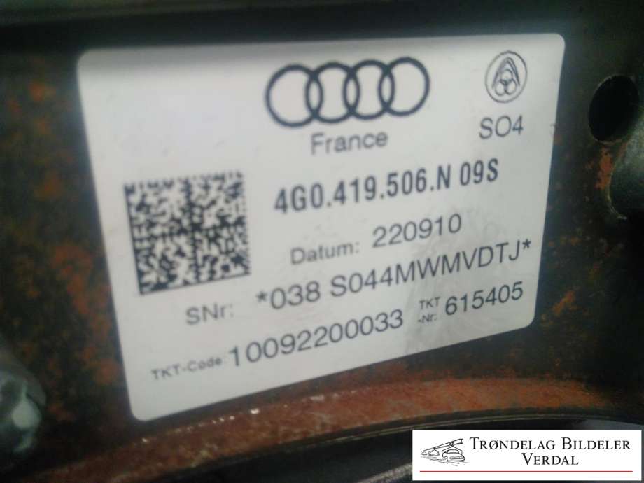 Rattaksel øvre til Audi A7 2010-2014 (Type I, Fase 1)  (4G0419506N09S|4H0905852B|)