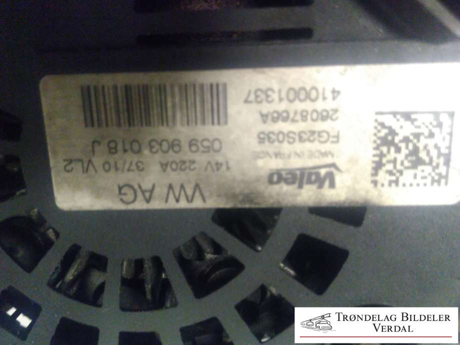 Dynamo diesel til Audi A7 2010-2014 (Type I, Fase 1)  (059903018J|)
