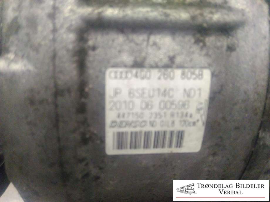 Aircondition kompressor til Audi A7 2010-2014 (Type I, Fase 1)  (4G0260805B|)