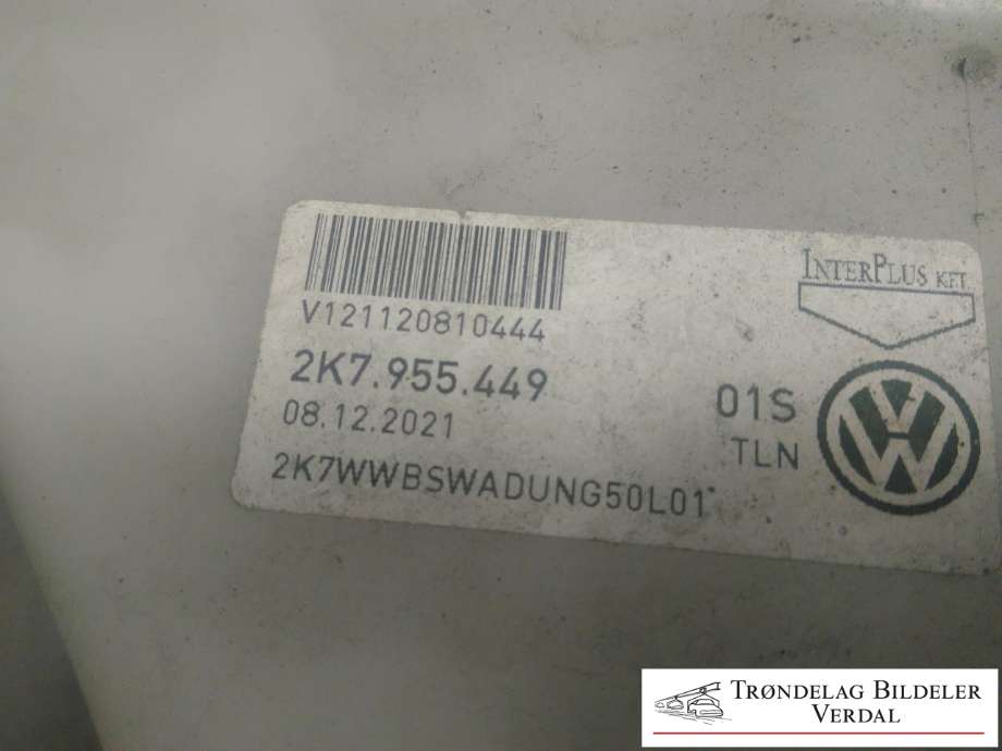 Spylertank til VW Caddy 2020-->> (Type IV)  (2K7955449|1K955654|)