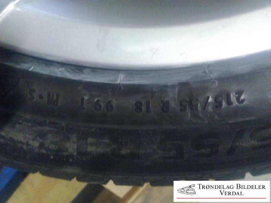Hjulsett aluminium vinter til Volvo V90 / V90 CC / S90 2016-->>  (CONTINETAL VIKING 7|215/55R18|DOT: 0919|DYBDE: 7MM)