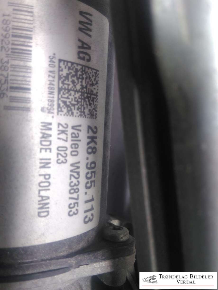 Viskermotor frontrute komplett m/overføring til VW Caddy 2020-->> (Type IV)  (2K8955023|2K8955113|)