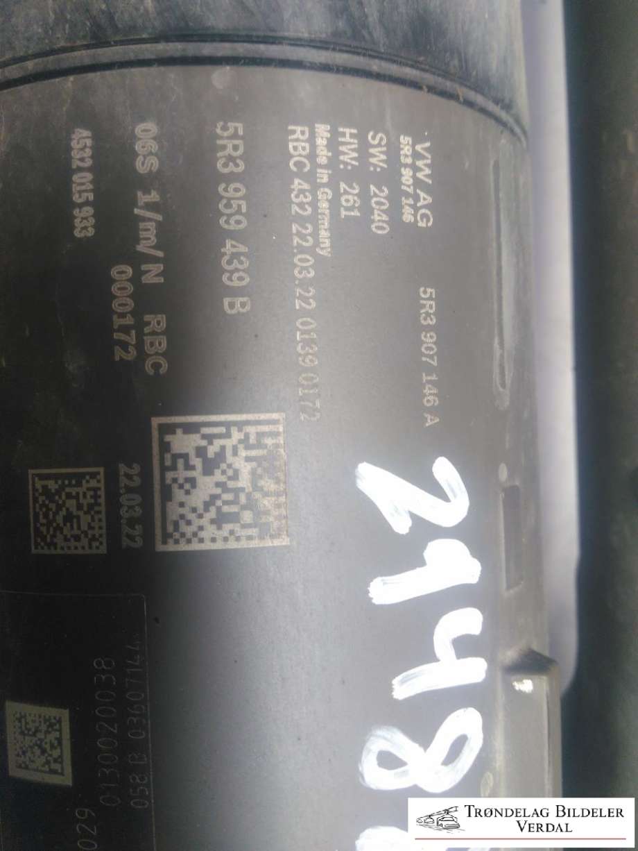 Tannstang elektrisk til VW Caddy 2020-->> (Type IV)  (5R3907146A|5R3959439B|)