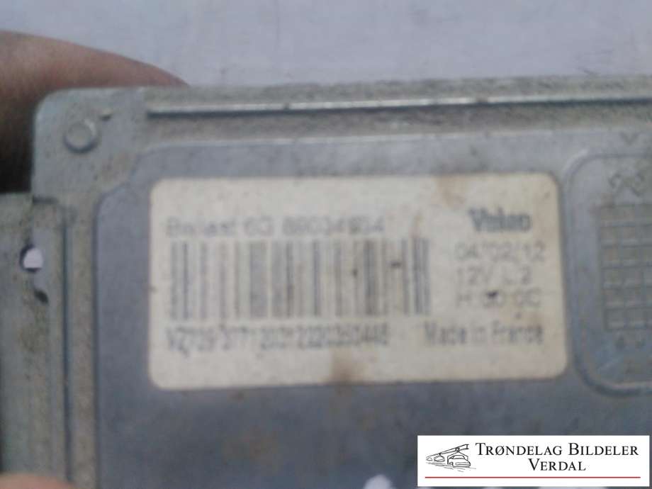 Styreenhet xenon/ballast til Peugeot 508 2011-2014 (Type I, Fase 1)  (6224 L8|6G 89034934|)