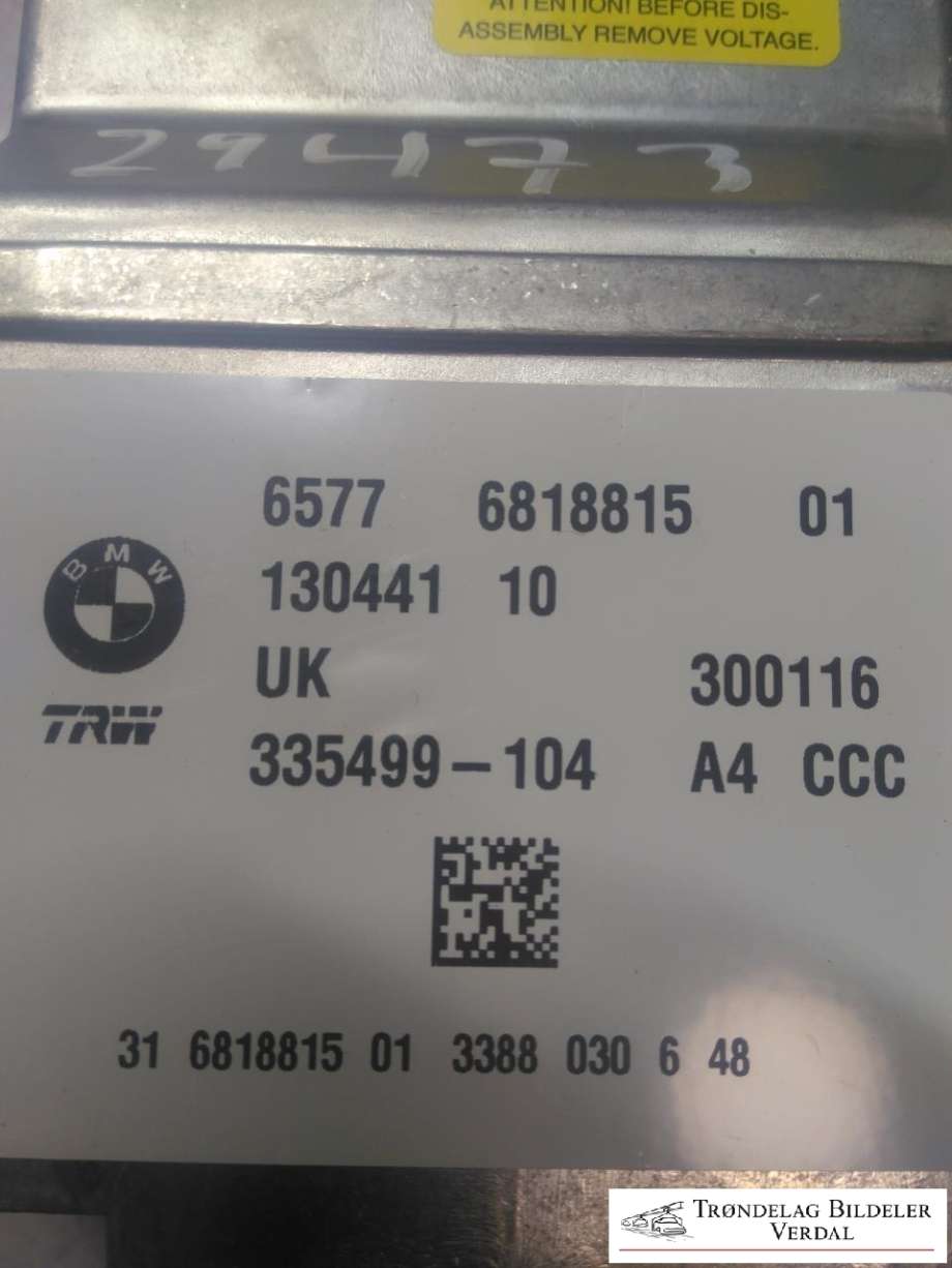 Airbag elektronikk til BMW 2-Serie 2014-2021 (F22/F23) (F22/F23) (65776818815|)