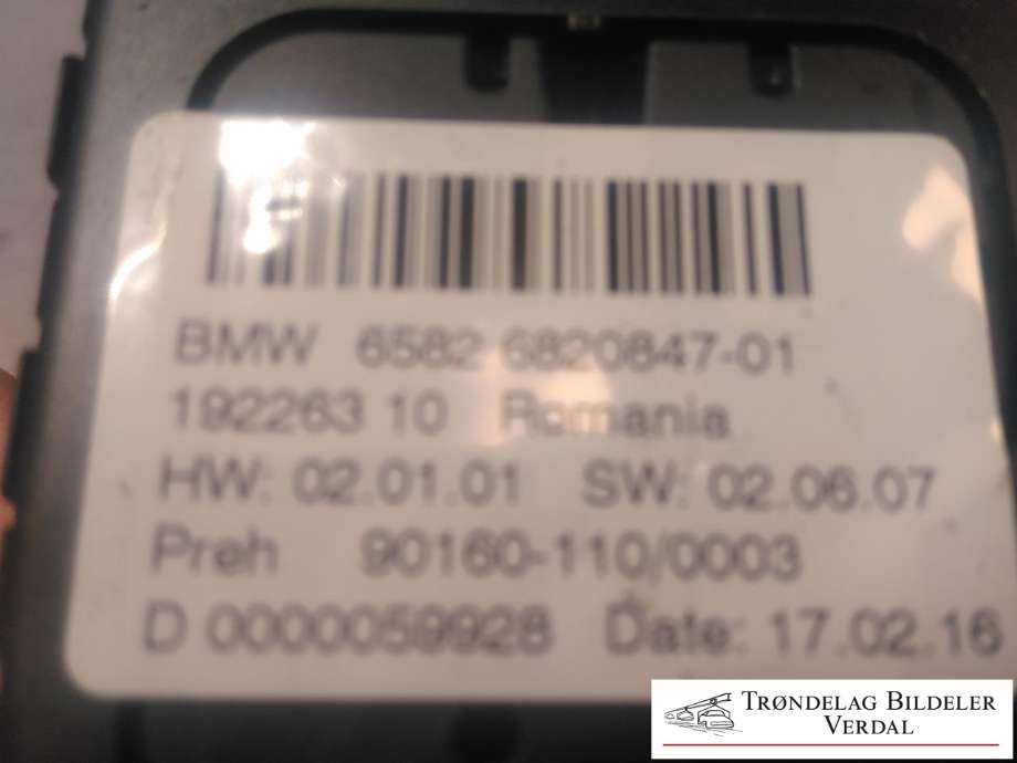 Bilstereo navigasjon betjeningspanel til BMW 2-Serie 2014-2021 (F22/F23) (F22/F23) (6582682084701|65 82 9 866 968|)