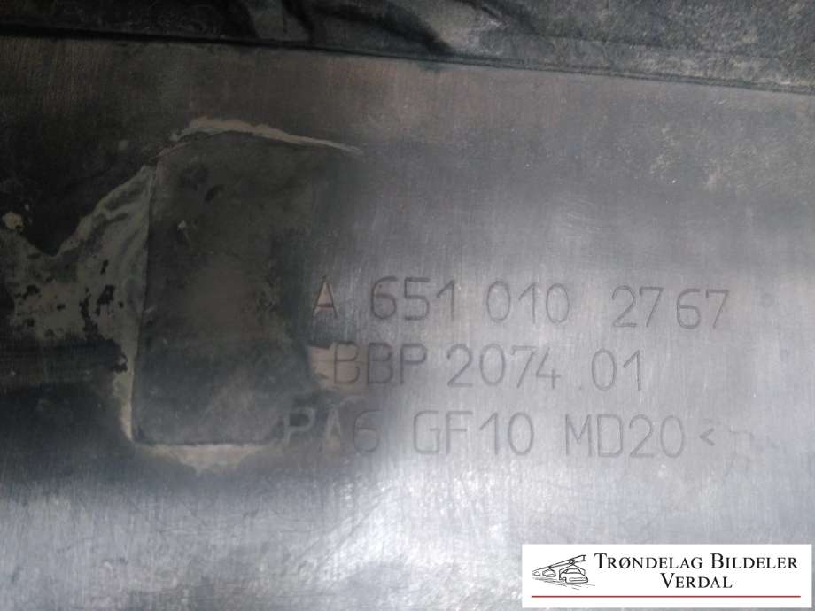 Motordeksel over motor til Mercedes E-Klasse 2013-2016 (Fase 2) (W212) (W212) (A6510102767|)