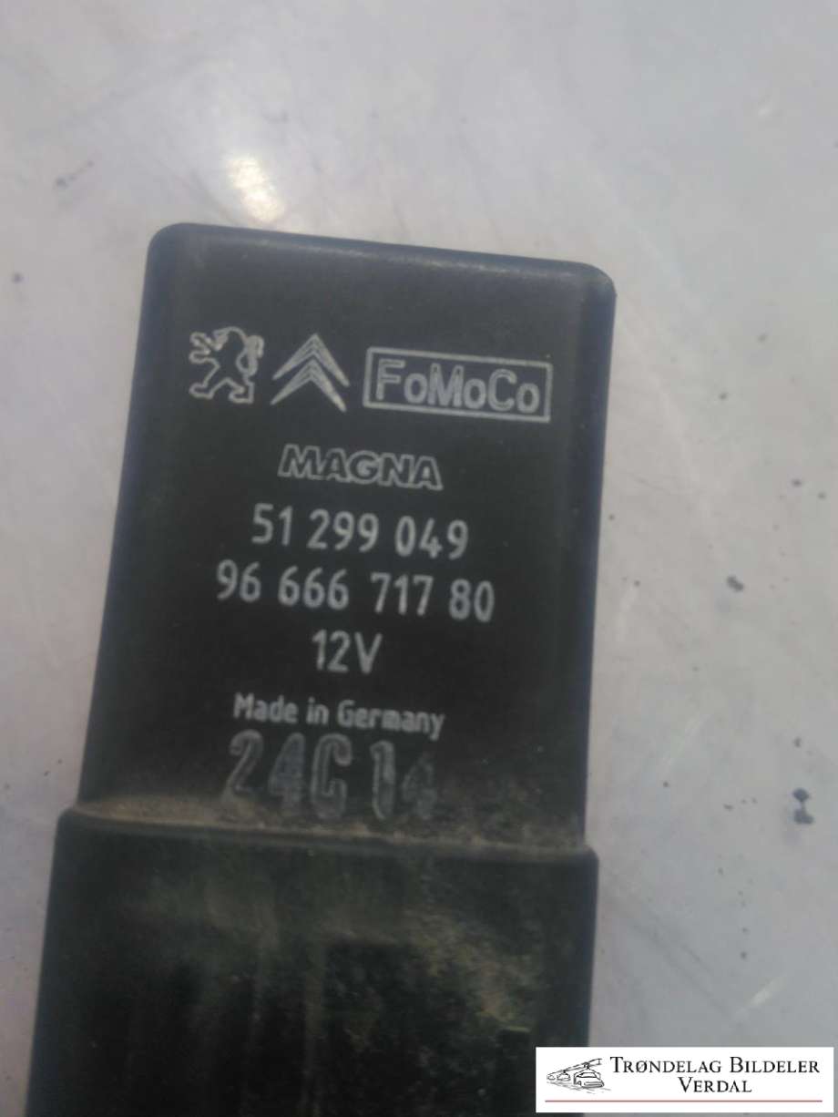 Rele gløde til Ford Transit Connect 2013-2018 Type II, Fase 1  (FOMOCO|9666671780|51299049|)