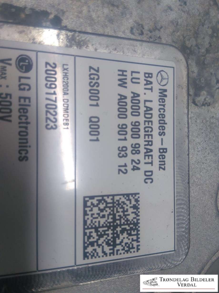 Batterilader (OBC - On Board Charger) til Mercedes EQC 2019-->> (0009009824|)