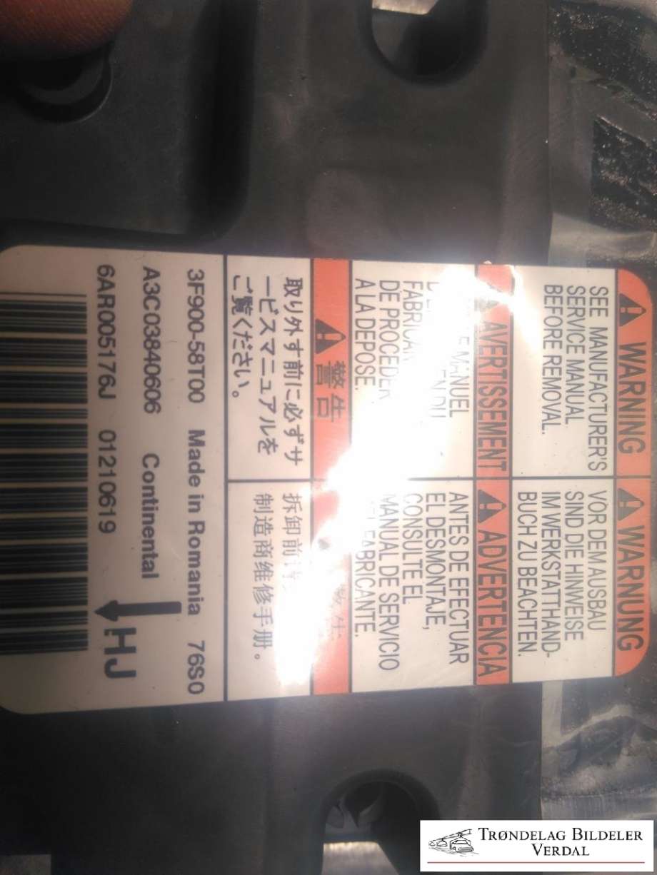 Airbag elektronikk til Suzuki SX4 S-CROSS 2013-->> (Type II) (3F90058T00|)