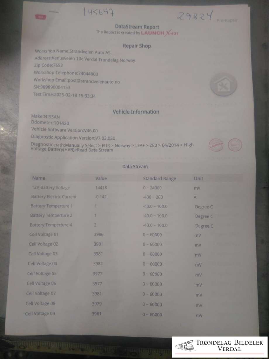 Batteripakke elbil til Nissan Leaf 2011-2017 (Type I)