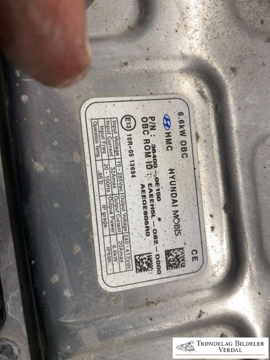 Batterilader (OBC - On Board Charger) til Hyundai Ioniq Electric 2016-2019 (Fase 1)  (364000E150|)