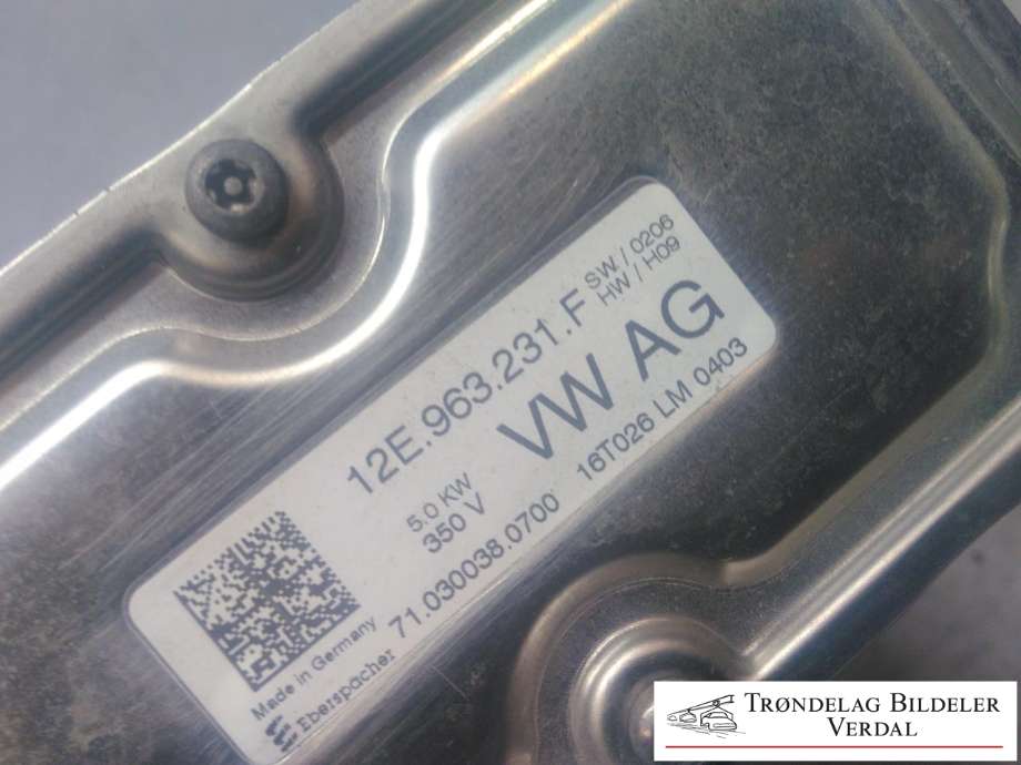 Varmeapparat PTC-heater til Audi A3 2016-2020 (Type III, Fase 2) (12E963231F|)