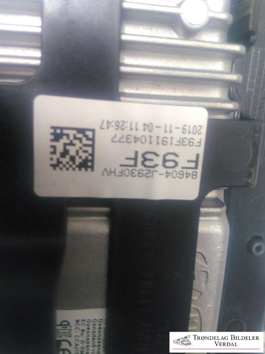 Dashbord trådløs mobillader til Kia e-Soul 2019-->> (Type III)  (95560J2000|84604J2930|)