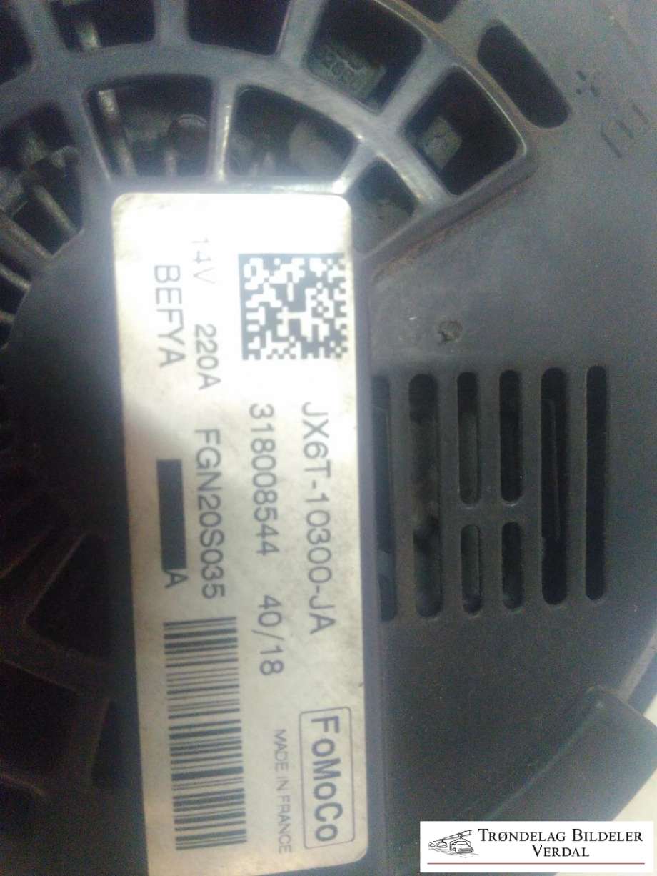 Dynamo diesel til Ford Transit Connect 2018-->> Type II, Fase 2  (JX61T10300JA|)
