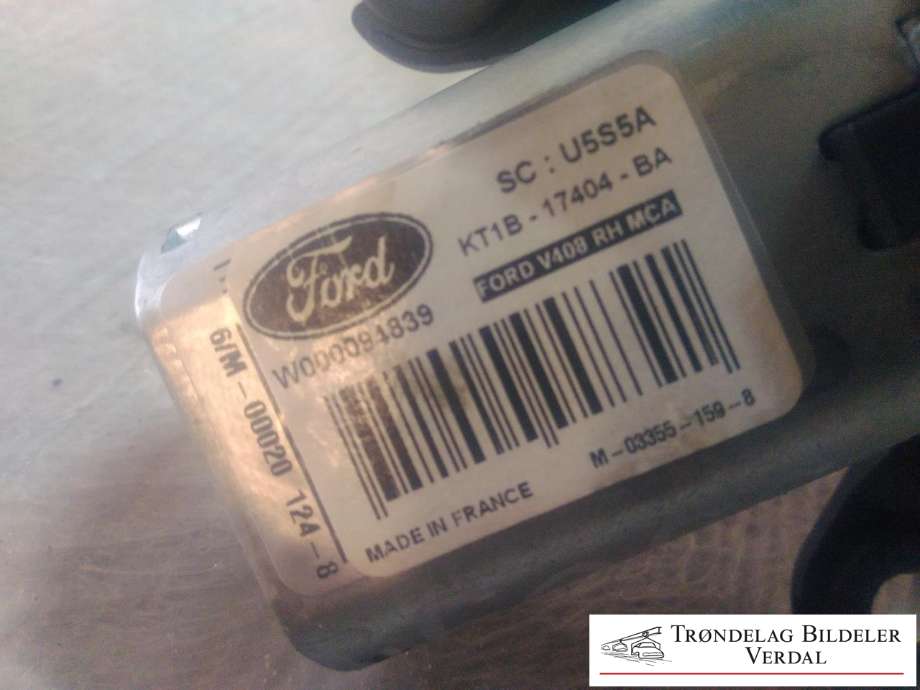 Viskermotor bakrute høyre til Ford Transit Connect 2018-->> Type II, Fase 2  (KT1B17404BA|)