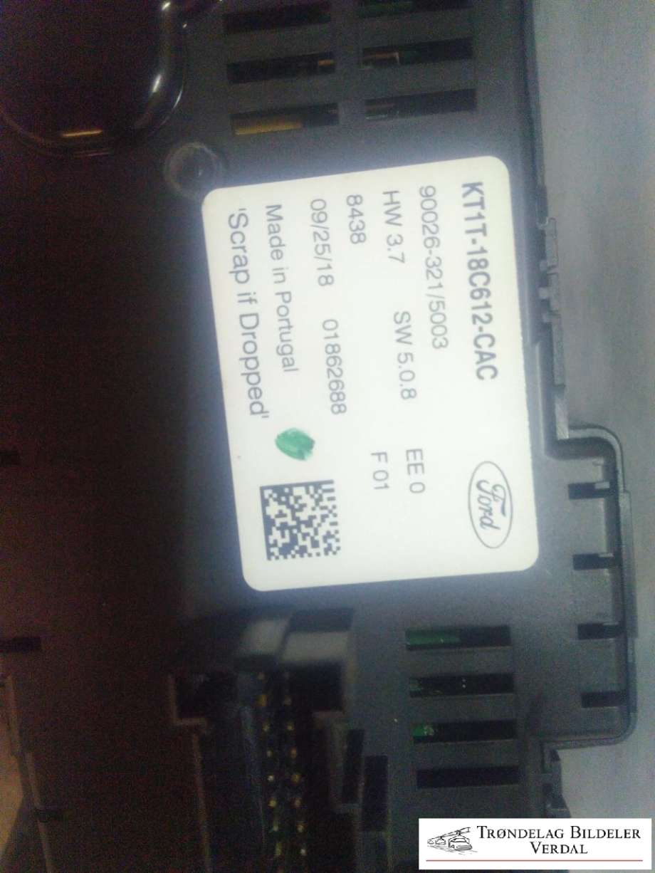 Varmeapparat betjening til Ford Transit Connect 2018-->> Type II, Fase 2  (KTT18C612CAC|)