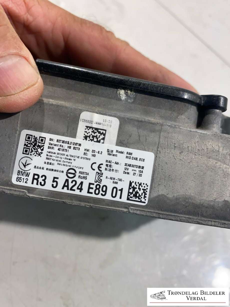 Bilstereo diverse til BMW 5-Serie 2017-->> (G30/G31) (G30/G31) (|6512R35A24E8901)