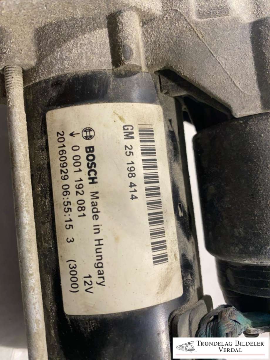 Starter til Opel Mokka X 2016-2019 (Type I, Fase 2)  (25198414|)