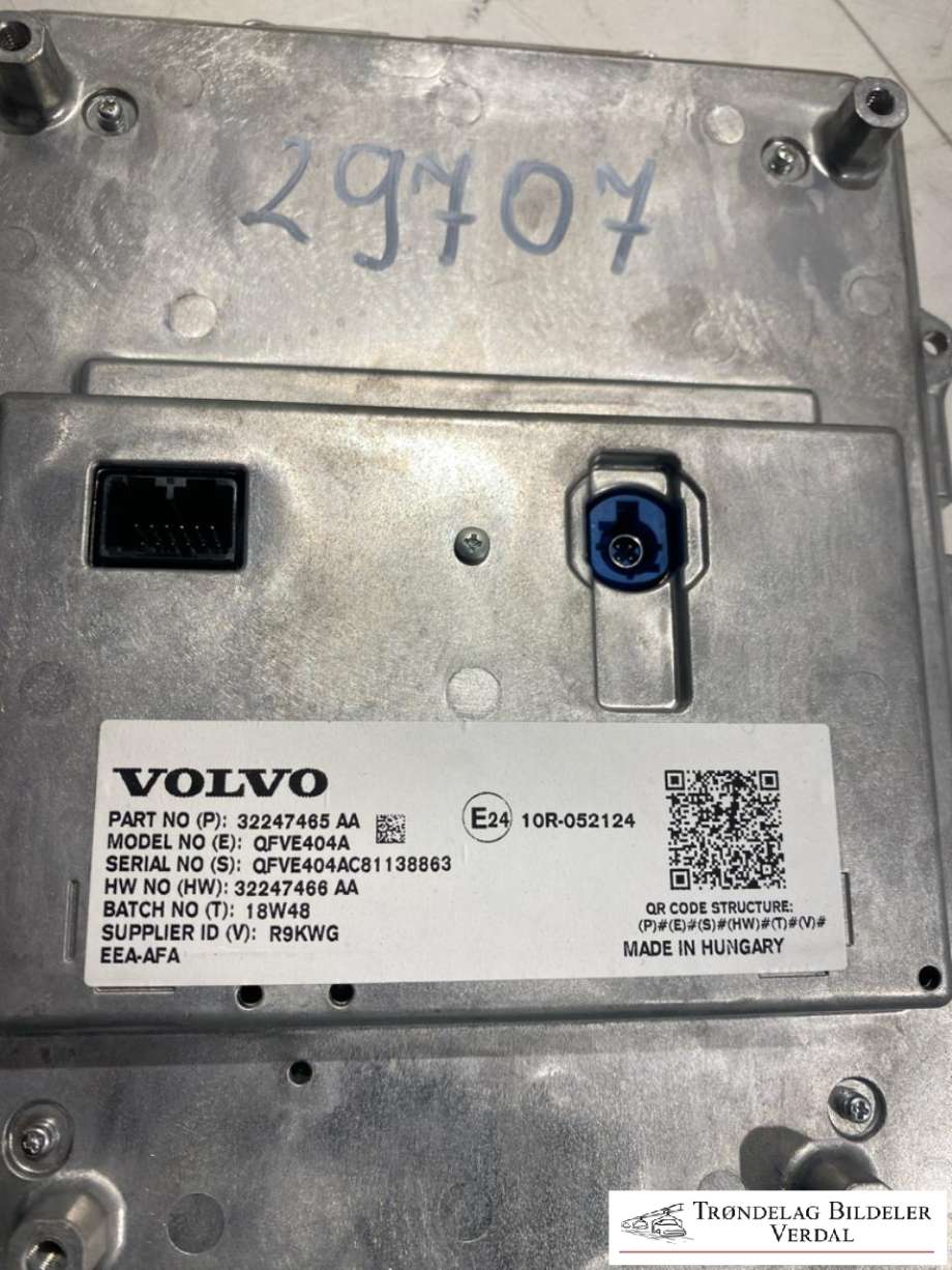 Multimedia display (MCU - Media Controller Unit) til Volvo V90 / V90 CC / S90 2016-->>  (32247465AA|)