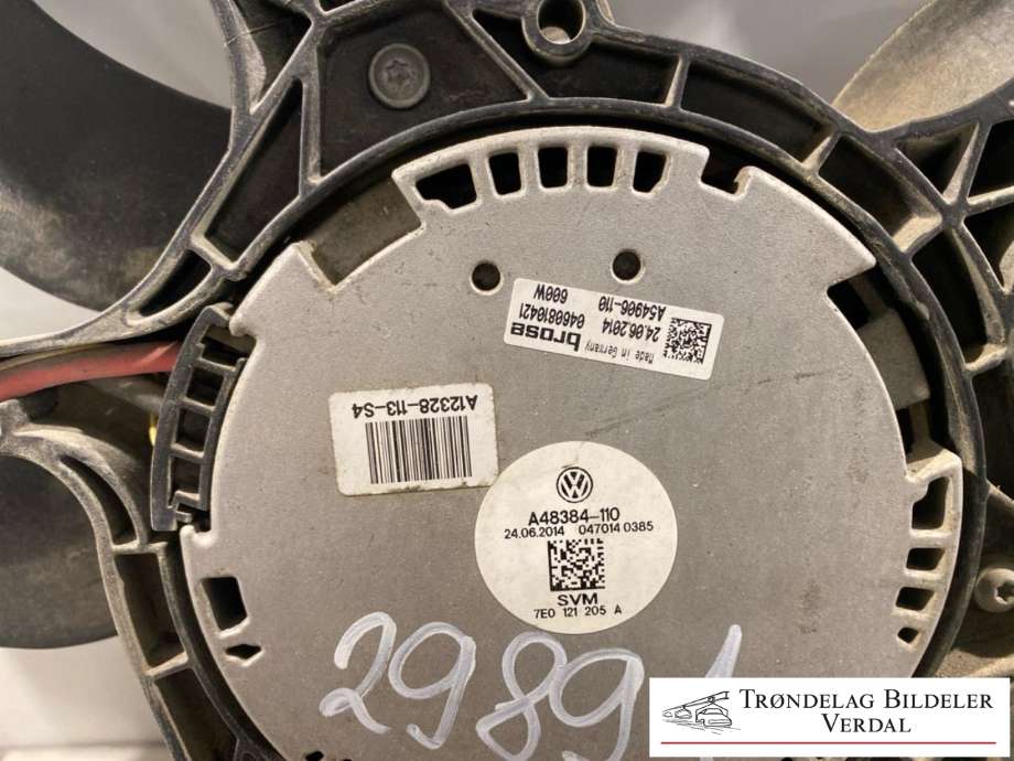 Kjølevifte elektrisk til VW Transporter / Caravelle 2009-2015 (Fase 2) (T5) (T5) (7E0121201N|7E0121205 A|7E0121205 H)
